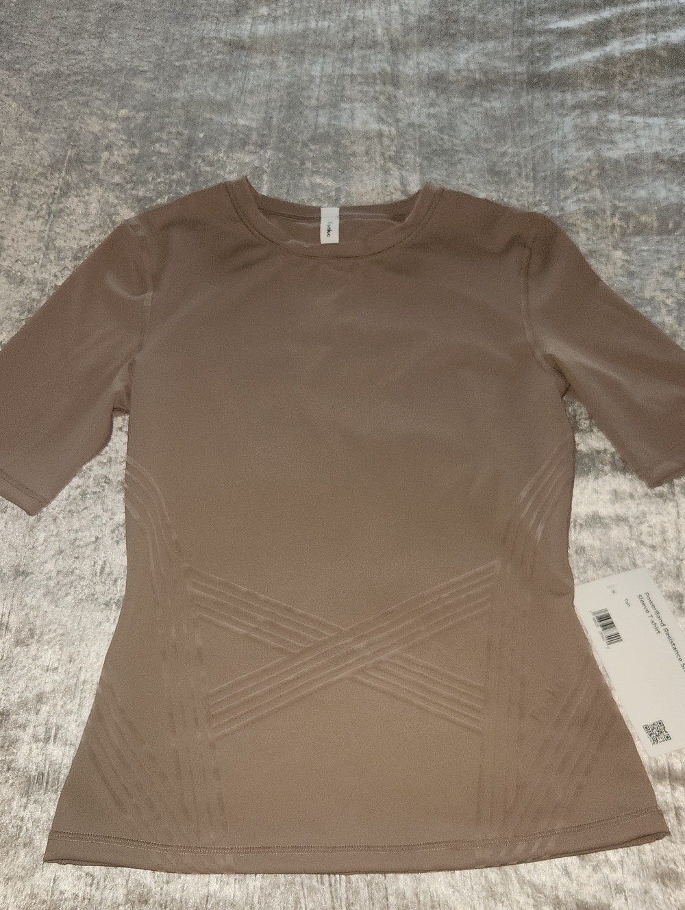 Fanka Women's Short Sleeve Seamless Tee in Taupe